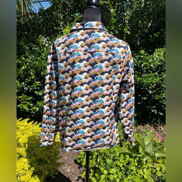 Boden The classic shirt size 12 P multicolored horse prints great condition - Picture 4 of 11